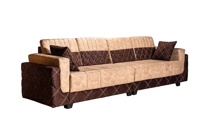 VIVDeal Brownie Beige 4 Seater Sofa Set